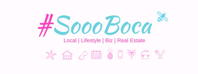 #SoooBoca lifestyle and real estate logo.