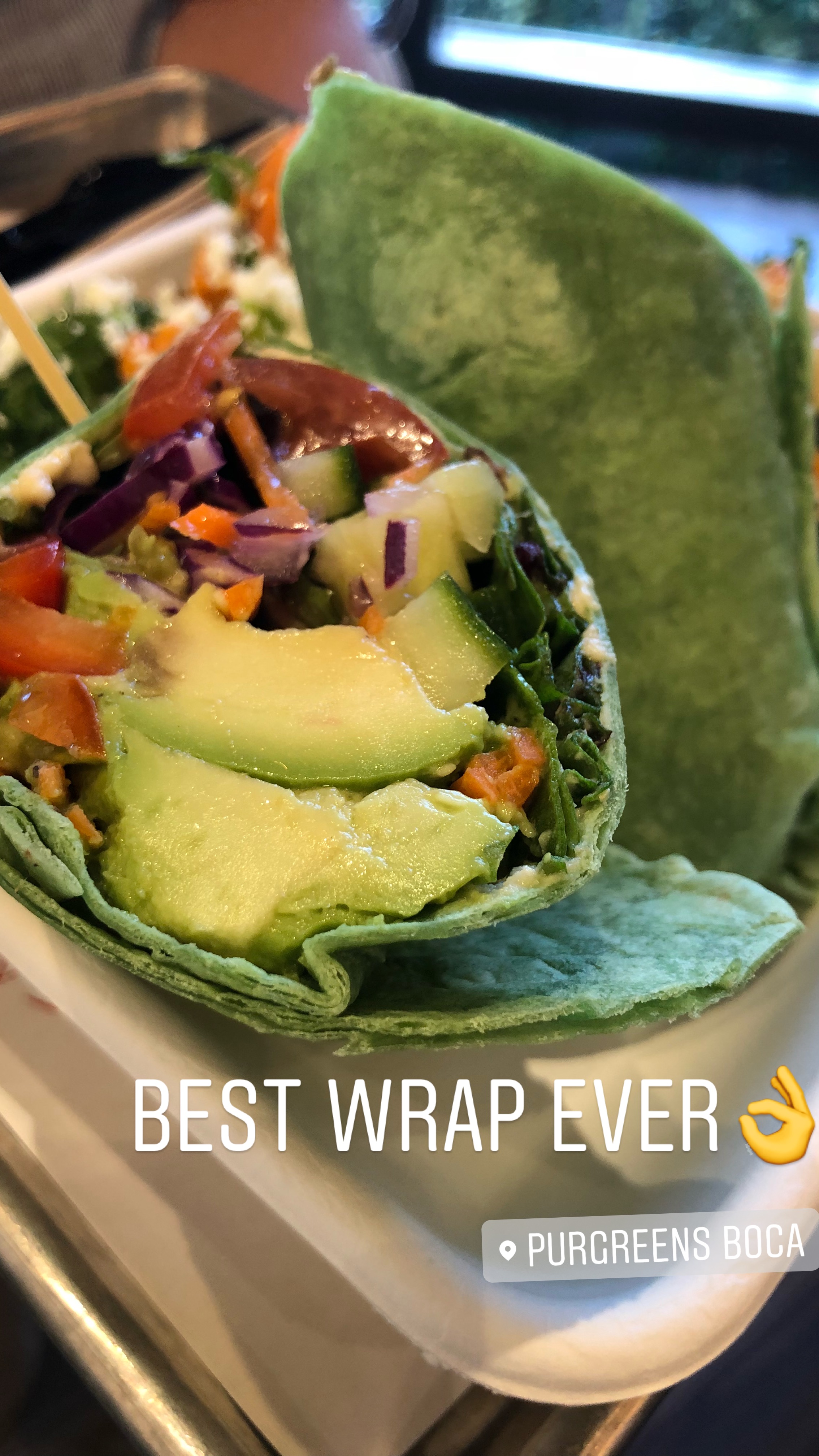 veggie wrap at the salon