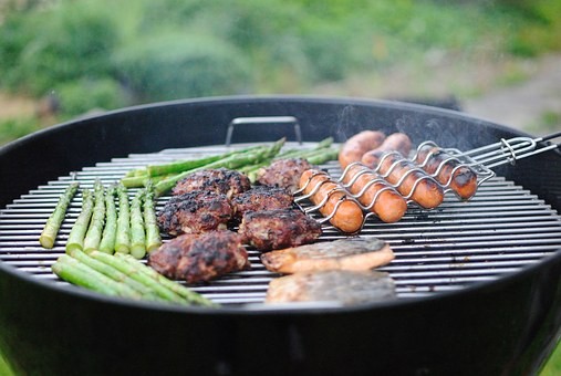 Hotdogs on the grill