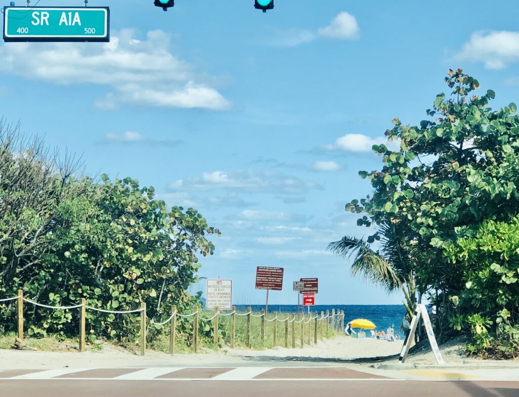 Take a drive down A1A and enjoy the  Atlantic Ocean and the beaches in Delray Beach 