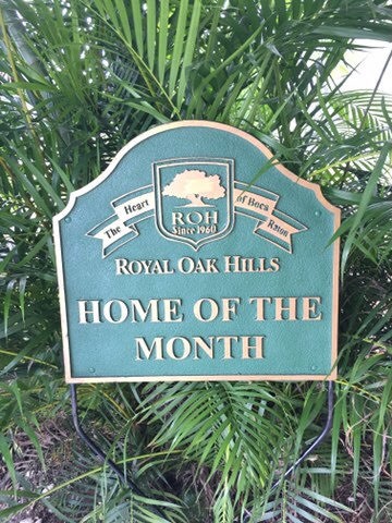 Home of the month sign
