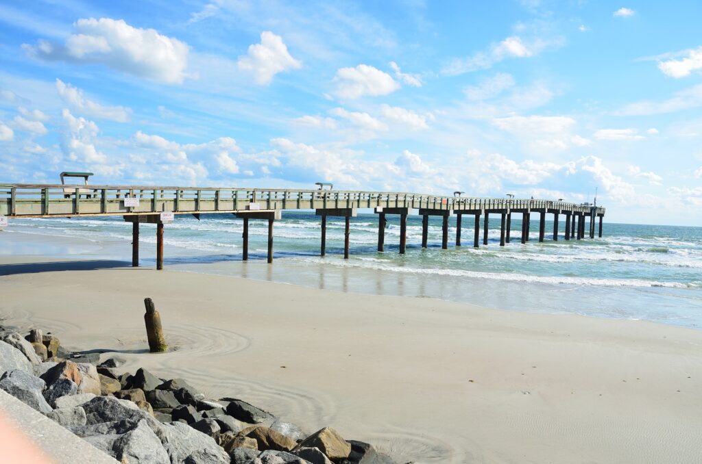 Beach front pier 