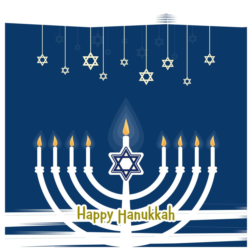 Happy Hanukkah Tea Towel  Wisconsin Historical Society Store