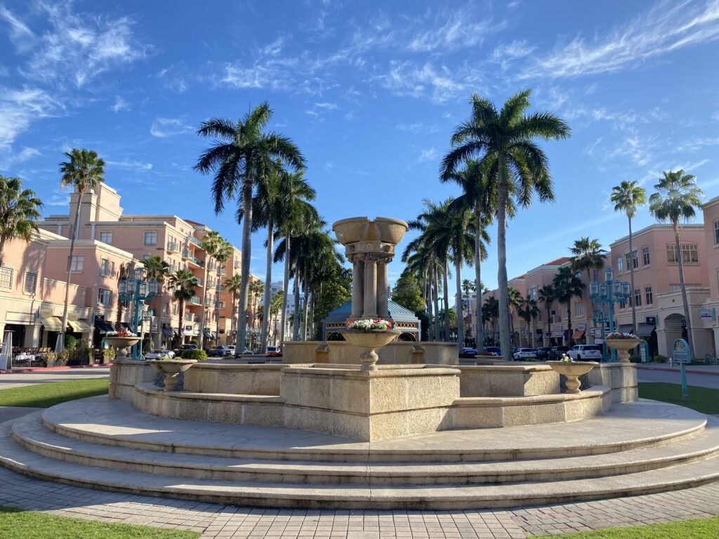 Mizner Park Downtown Night Life Boca Raton Florida